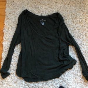 Green scoop neck sweater from American eagle. Size small. Great condition
